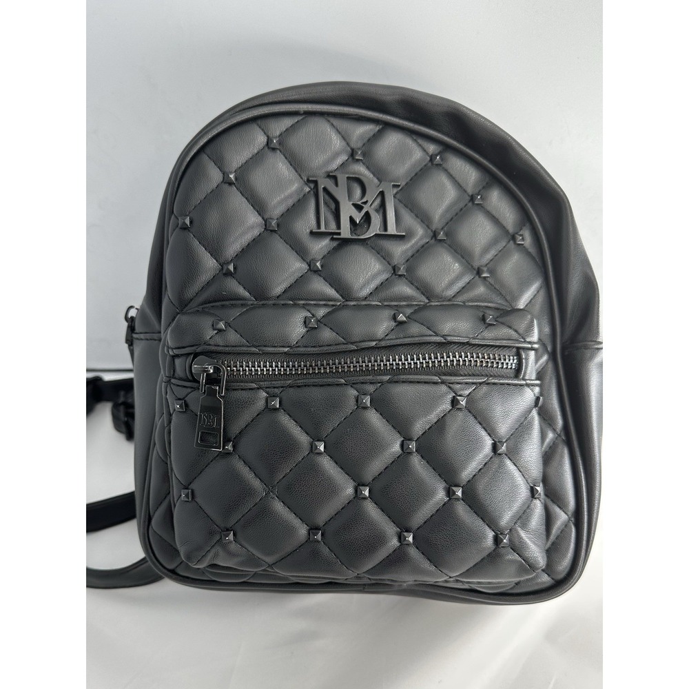 Badgley Mischka Women's Mini Quilted Studded Backpack CA4 Black One Size